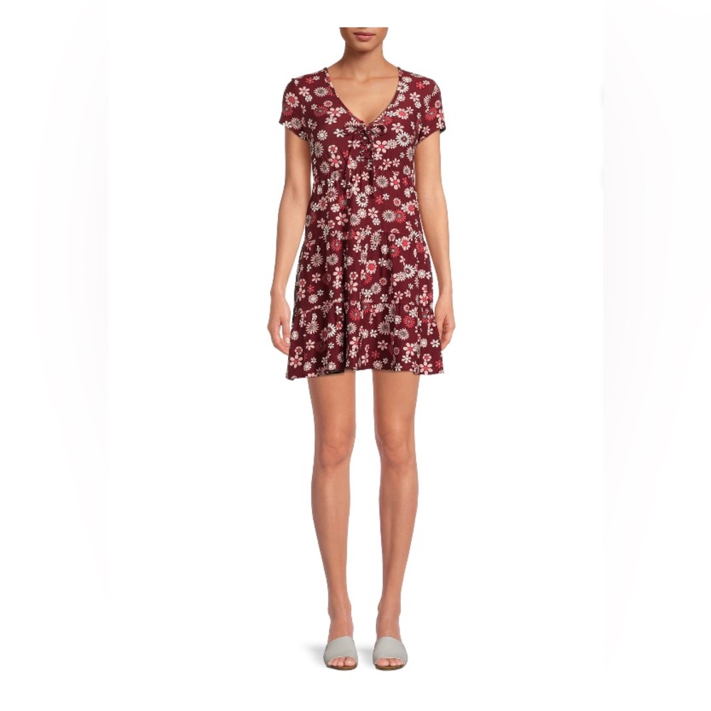 No Boundaries Juniors Babydoll Dress. Flower design. NWT - Picture 1 of 7